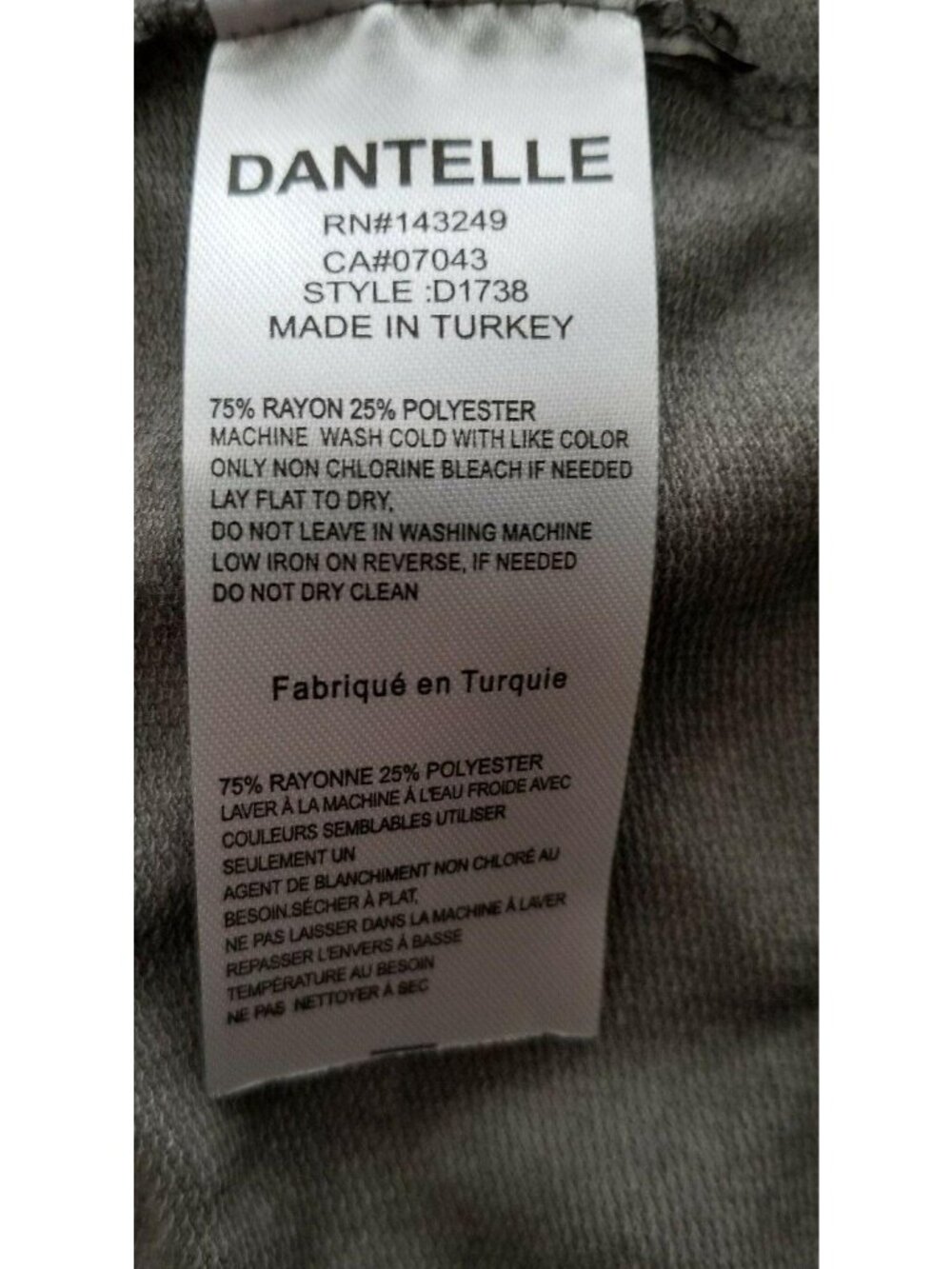 Dantelle‎ Women's Gray Oil Dye Sweatshirt Pullover Top Size Small NWT - Picture 11 of 16